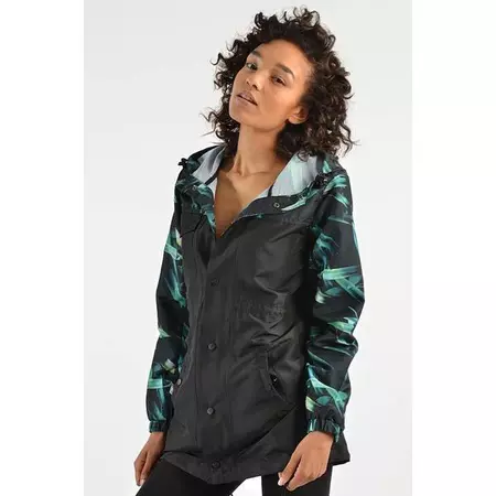 K1X Parka Mujer Oahu (negro/tropical)