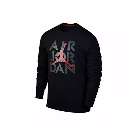 Jordan Sudadera Air Stencil (010/negro/rojo)