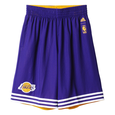 Adidas NBA Short L.A Lakers Winter Hoops (purpura/blanco/amarillo)