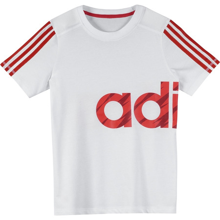 Adidas Camiseta Niño Recharged (blanco/rojo)