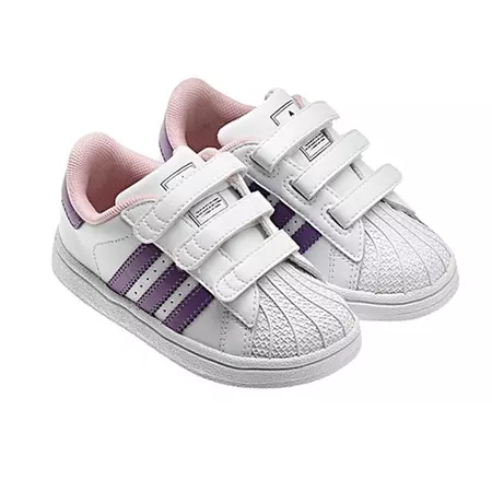 Adidas Superstar 2 CF Inf (blanco/morado/rosa)(20-27)