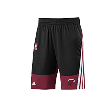 Adidas Short NBA Miami Heat (negro/granate/blanco)