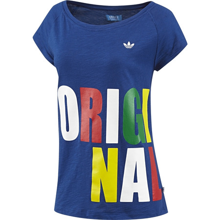 Adidas Camiseta Mujer Original Tee (azul/multicolor)