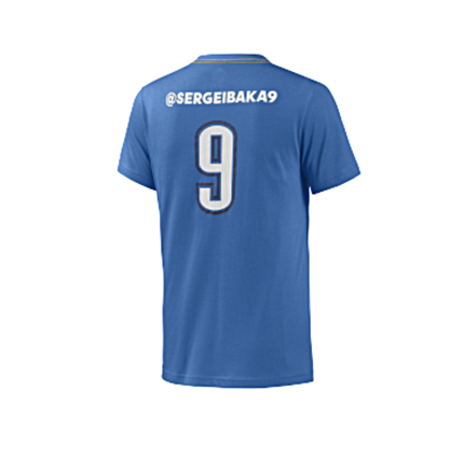 Adidas Camiseta Serge Ibaka Nº 9 GFX Twitter (azul/blanco)
