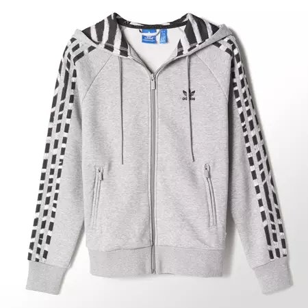 Adidas Original Sudadera Girlie Zebra H Flock (gris)