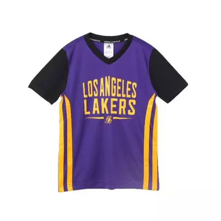 Adidas Camiseta Niño NBA Los Angeles Lakers Summer Run (purpura/negro/amarillo)