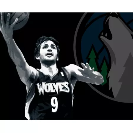 Camiseta NBA Swingman Ricky Rubio Minnesota Timberwolves (negro)