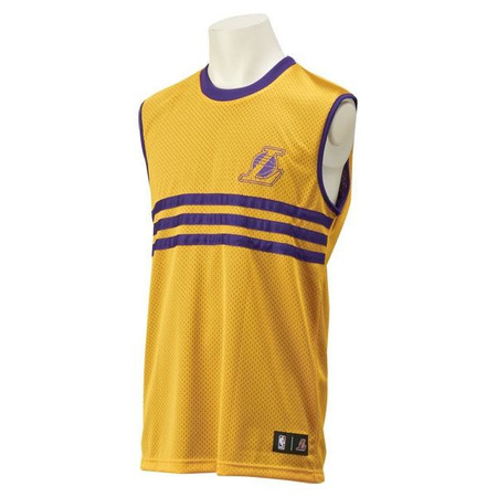Adidas Camiseta NBA L.A Lakers Summer Run Reversible (amarillo/purpura)