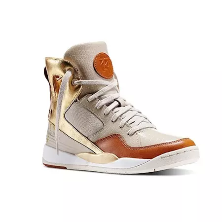 Reebok Alicia Keys Court Mid (caqui/marron/Oro)