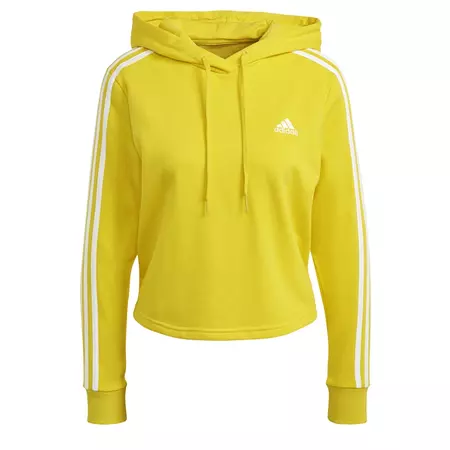 Adidas Essentials 3-Stripes Cropped Hoodie