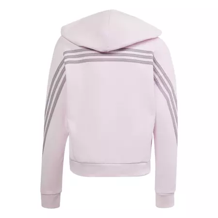 Adidas Girls Future Icons 3-Stripes Full-Zip Hoodie "Clear Pink"