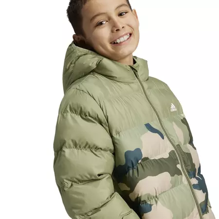Adidas Kids Synthetic Down Allover Print Jacket "Night Cargo"