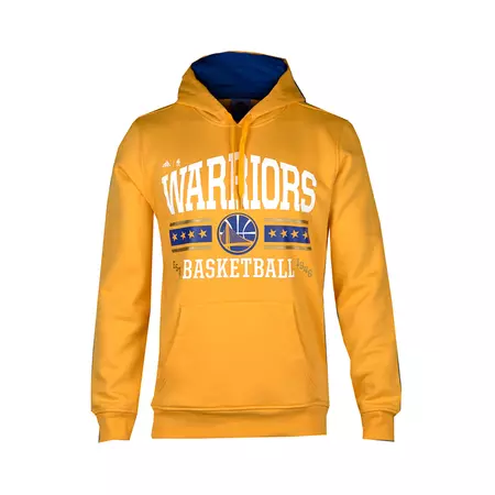 Adidas NBA Washed Pullover Hoody Golden State Warrios (Jaune / Blanc / Bleu)