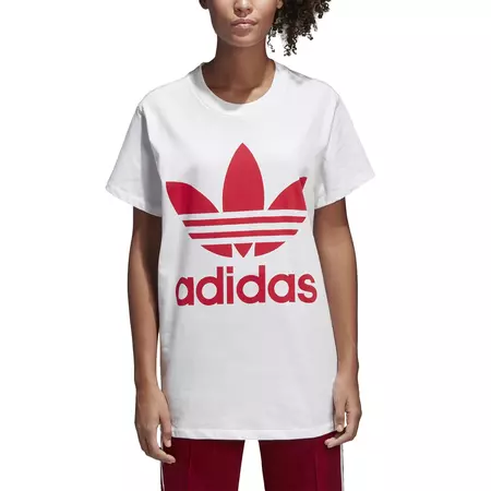 Adidas Originals Big Trefoil Oversize Tee W (white/Red)