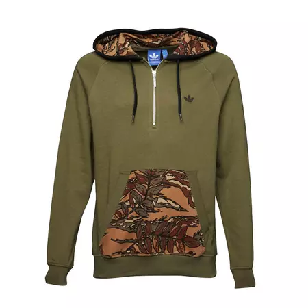 Adidas Originals City Camo Trefoil 1/2 Zip (verde oliva cargo)