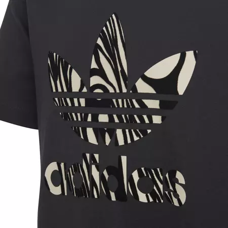 Adidas Originals Junior Black Friday Tee Logo Trefoil  "Zebra"