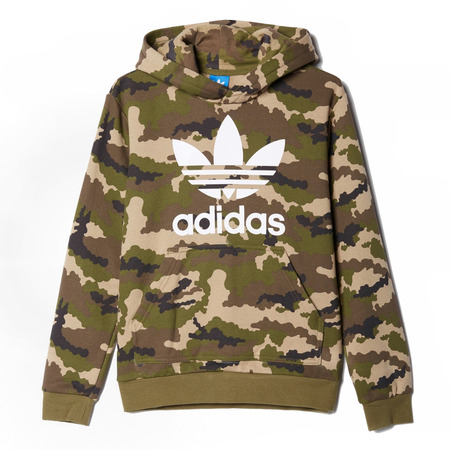 Adidas Junior Originals FR Trefoil Logo Hooded Sweat (camouflage)