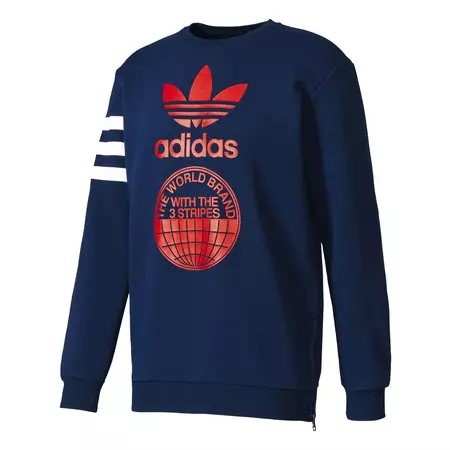 Adidas Originals Street Graphic Crew Sweatshirt (collegiate navy)