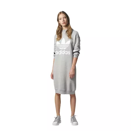 Adidas Originals Trefoil Crew Dress Medium Grey