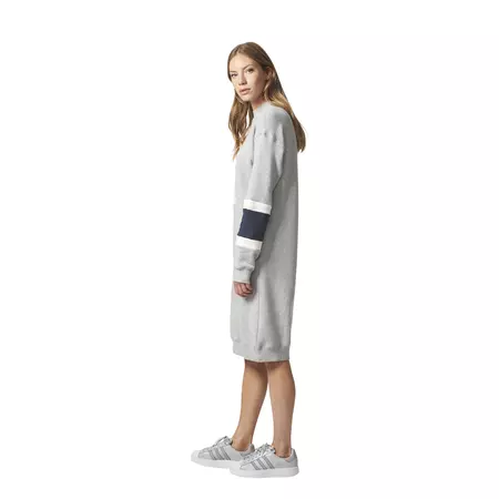 Adidas Originals Trefoil Crew Dress Medium Grey