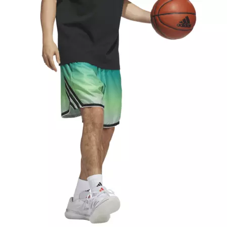 Adidas Short Basket Crazylite AOP 2 "Lime Burst/Pure Teal"