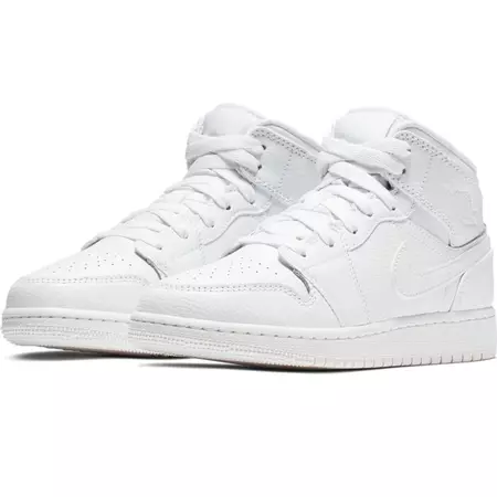 Air Jordan 1 Mid (GS)  "Maxi White"