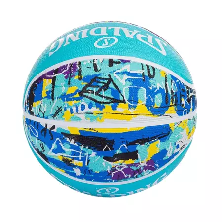 Balón Basket Spalding Blue Graffiti Rubber (Sz7)