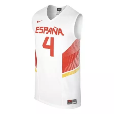 Camiseta Réplica Pau Gasol #4# España 2015 (100/blanco/rojo)