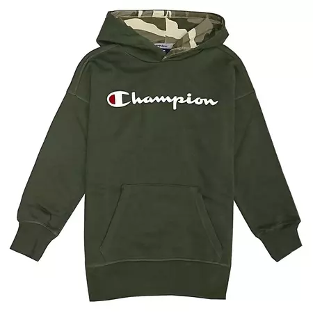 Champion Athletic Kids Classic Logo Hooded (Forest Green)