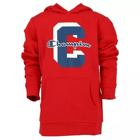 Champion Atlhetic Kids Big Logo Hoodie (Red/Blue)