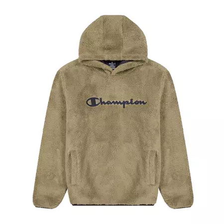 Champion Authentic Legacy Sherpa Top Hooded Fleece "Beige Khaki"