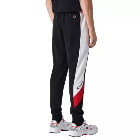 Champion Basketball Inspired Color Block Logo Rib Cuff Pants "Black"