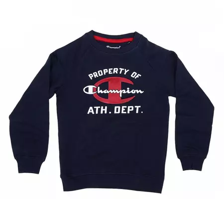 Champion Crewneck Atlhetic Sweatshirt Logo Kids (bleu foncé)