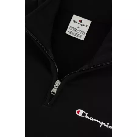 Champion Front Pockets Half-Zip Big Logo Fleece Sweatshirt "Black"