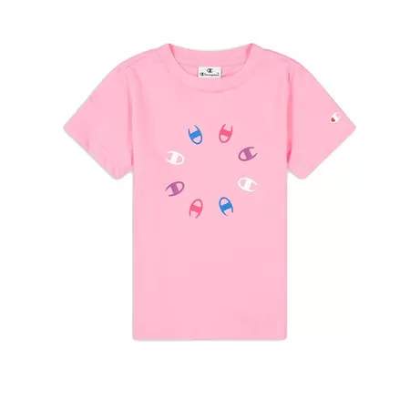 Champion Girls Crewneck T-shirt  with C logo "Pink"