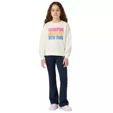 Champion Girls' Tracksuits Fleece Sweatsuit with Graphic "Cream"
