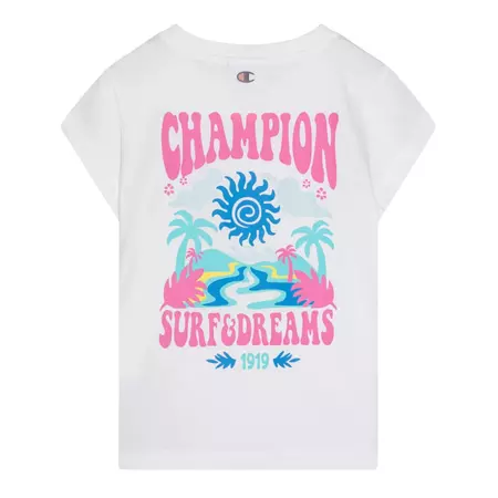 Champion Girl`s Graphic Crewneck T-shirt "White"