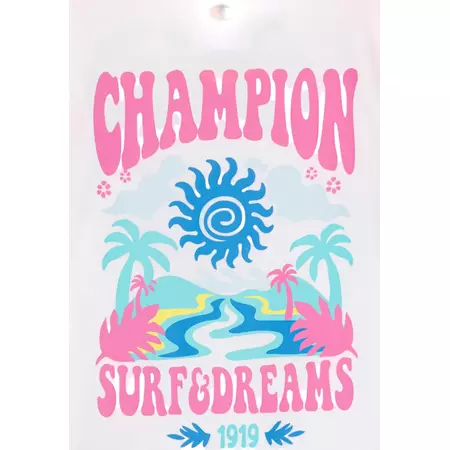 Champion Girl`s Graphic Crewneck T-shirt "White"