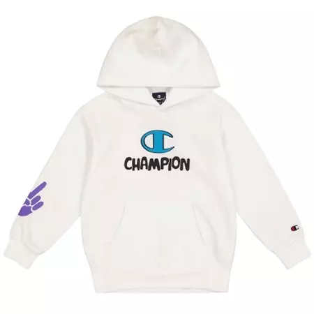 Champion Kids Graphic Fleece Hoodie "White"