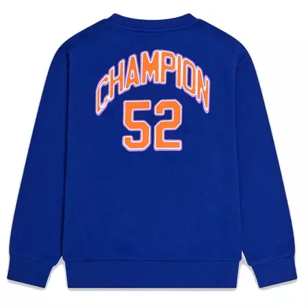 Champion Kids Modern Basketball Logo Sweatshirt "Blue"