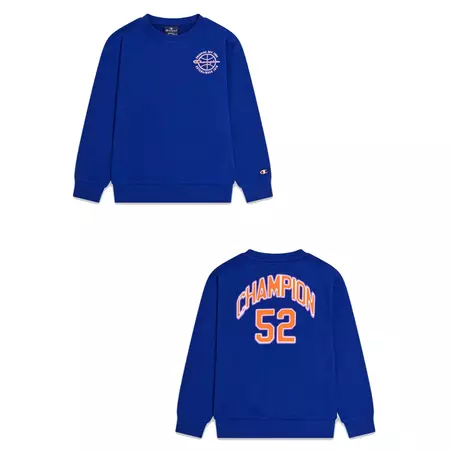 Champion Kids Modern Basketball Logo Sweatshirt "Blue"