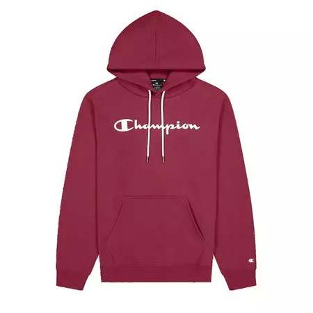 Champion Script Logo Print Cotton Terry Hoodie "Dark Purple"