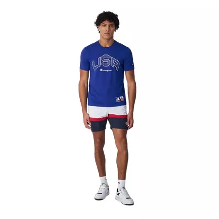 Champion Sport Lifestyle Basketball USA Logo Comfort Fit T-Shirt "Nautical Blue"