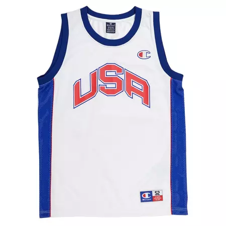 Champion Sport Lifestyle Basketball USA Mesh Tank Top "White"