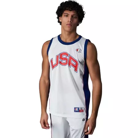 Champion Sport Lifestyle Basketball USA Mesh Tank Top "White"