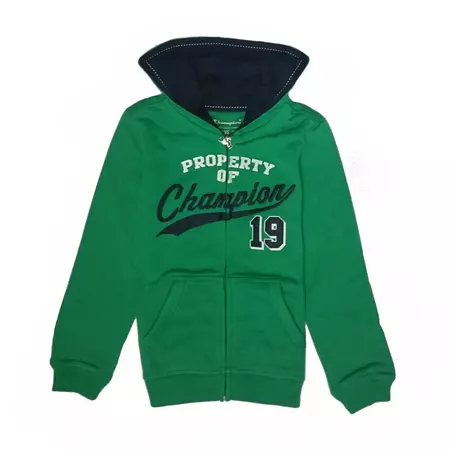 Champion Sudadera Capucha Niño Athletic 1919 Hooded Full-Zip (verde/marino)