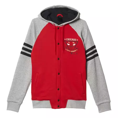 Adidas Chaqueta Bulls Washed Baseball (Rouge/Gris)