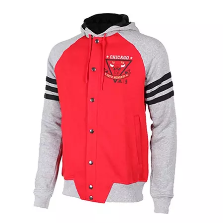 Adidas Chaqueta Bulls Washed Baseball (Rouge/Gris)