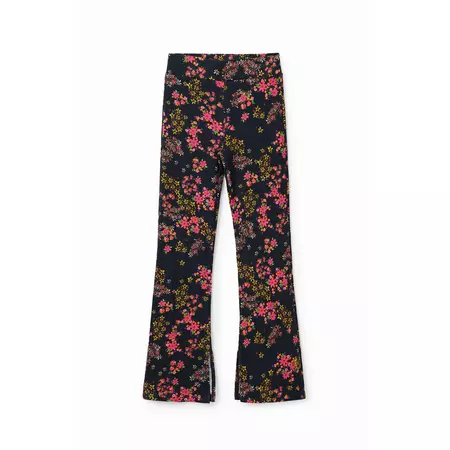 Desigual Girls Floral Flare Leggings "Black"