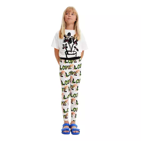 Desigual Girls Love Flower Leggings